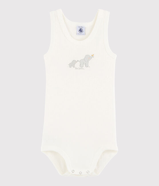 Ärmelloser Baby-Body Mädchen/Jungen weiss LAIT