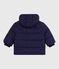 Gemusterte Baby-Winterjacke blau SOIR/ MILK