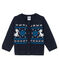 Cardigan für Baby Jungen aus Wolle und Baumwolle blau SMOKING/weiss MULTICO