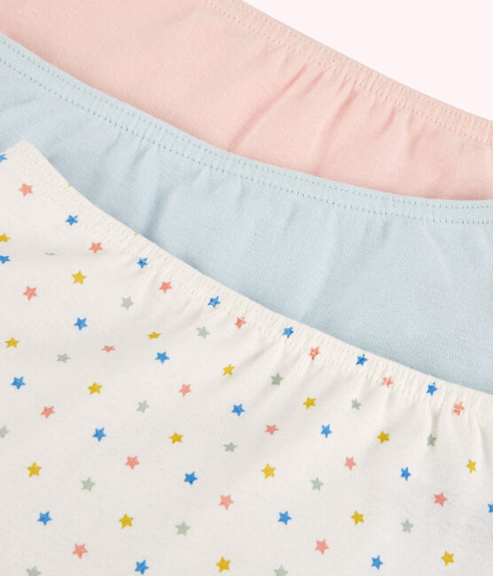 3er-Set Shortys aus Bio-Baumwolle mit Mini-Sternen für Mädchen variante 1