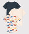 3er-Set kurzärmelige Baumwoll-T-Shirts variante 1