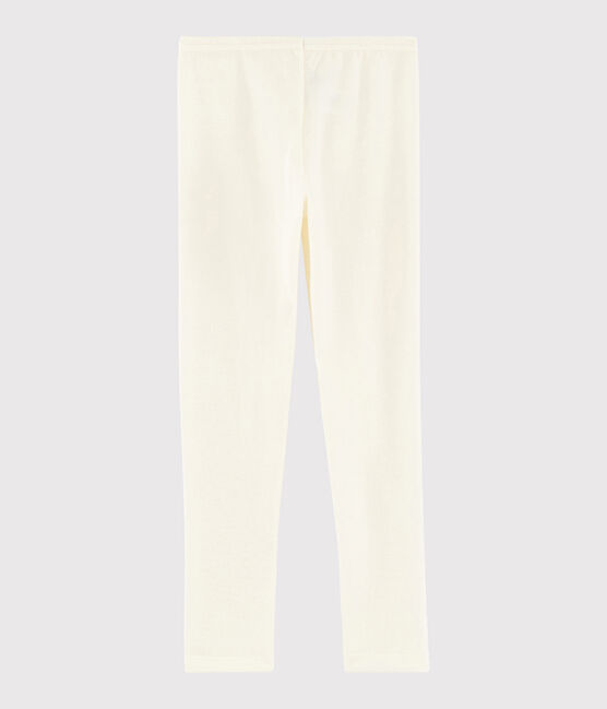 Einfarbige Leggings aus Wolle und Baumwolle für Kinder grau ECRU