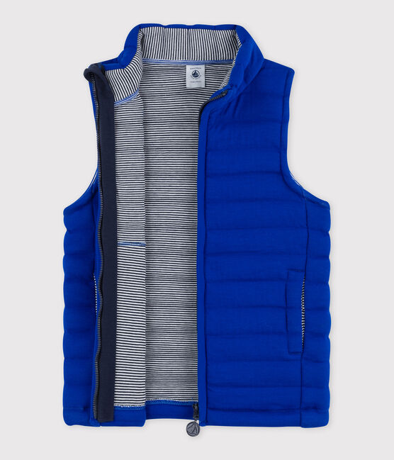 Kinder-Blouson aus gestepptem Doppeljersey Mädchen - Jungen blau SURF