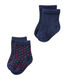 Set aus 2 Paar Baby-Mädchen-Socken in Uni + gepunktet