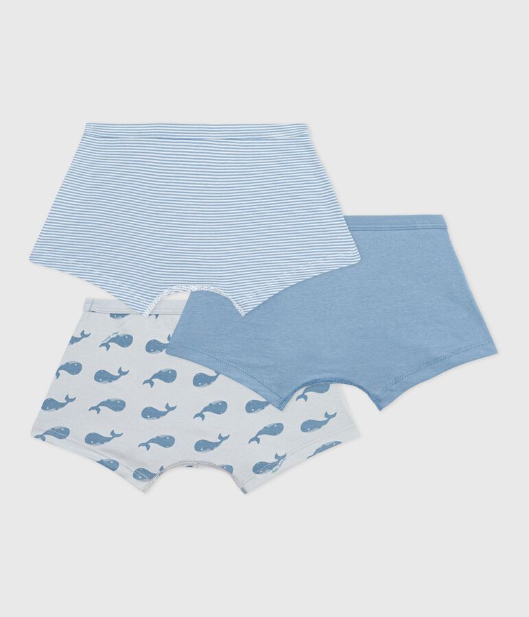 Set Kinder-Boxershorts mit &uuml;berzogenem Bund aus Baumwolle mit Walmotiv vielfarbig