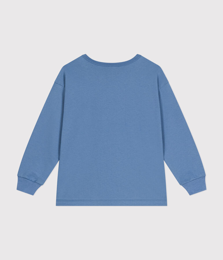 Lang&auml;rmeliges Kinder-T-Shirt aus feinem Jersey f&uuml;r Jungen blau
