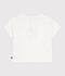 Kurz&auml;rmeliges Baby-T-Shirt aus Baumwolle mit M&ouml;wenmotiv weiss