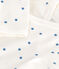 Langärmeliger Wickelbody aus Baumwolle weiss MARSHMALLOW/blau ALASKA