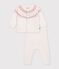 Baby-Set aus Strick mit Jacquardmuster naturfarben/rosa
