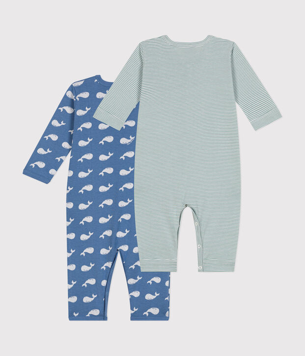 Baby-Pyjamas aus Baumwolle im 2er-Set vielfarbig