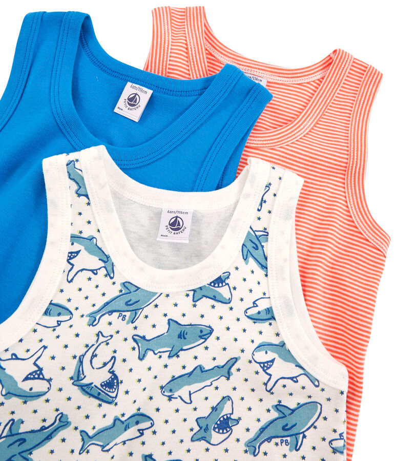 3er-Set Tanktops f&uuml;r kleine Jungen vielfarbig