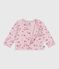 Baby-Cardigan aus Baumwolle mit Blumenmotiv rosa JOLI/weiss MULTICO