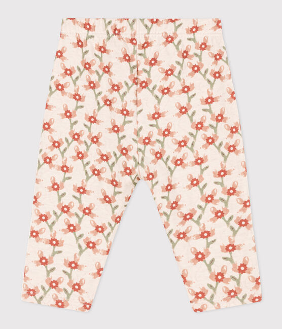 Baby-Hose aus bedrucktem gestepptem Doppeljersey weiss AVALANCHE/ MULTICO