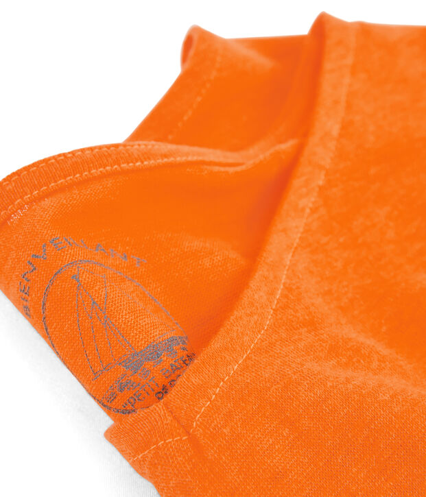 T-Shirt aus Leinen, Damen orange