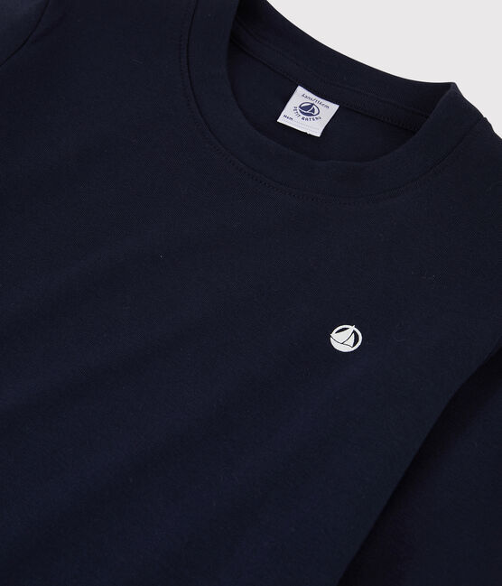 Kinder-T-Shirt aus Baumwolle für Mädchen/Jungen blau SMOKING