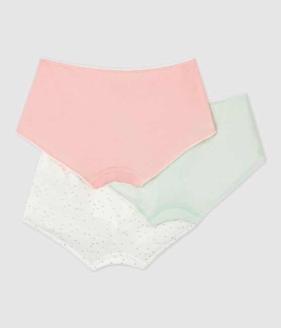 3er-Set Shortys aus Bio-Baumwolle und Elastan mit Pailletten-Print für Mädchen variante 1