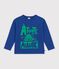 Lang&auml;rmeliges Kinder-T-Shirt mit Motiv blau