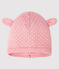 Baby-Mütze unisex mit Fleecefutter rosa CHARME/weiss MARSHMALLOW