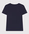 Eng anliegendes T-Shirt mit Rundhalsausschnitt aus Baumwolle für Damen blau SMOKING