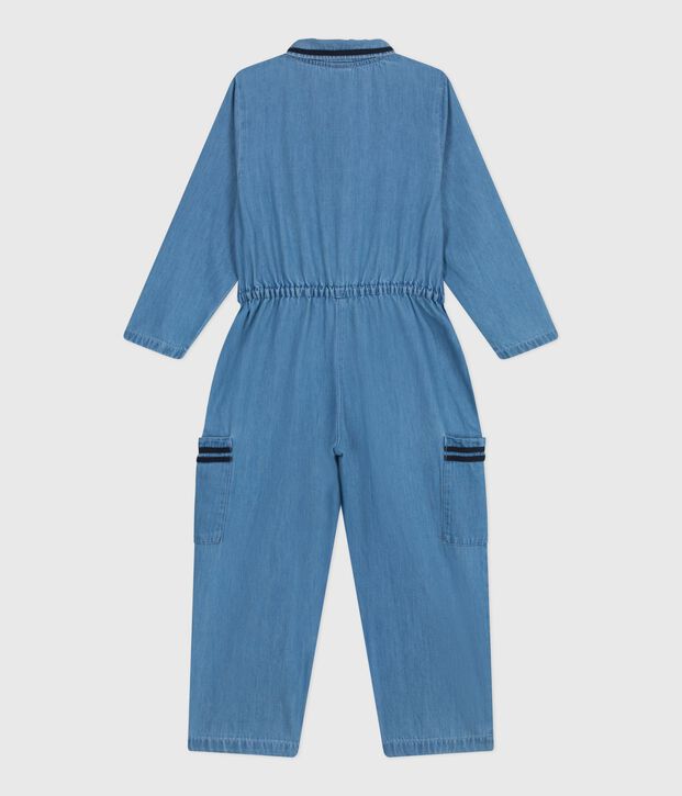 Langer Kinder-Overall aus Baumwolle blau