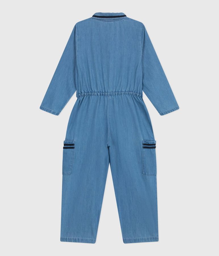 Langer Kinder-Overall aus Baumwolle blau DENIM CLAIR