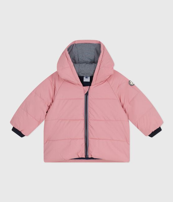 Baby-Winterjacke einfarbig rosa CHARME