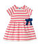 Robe bébé fille rayée weiss LAIT/rosa PEONY