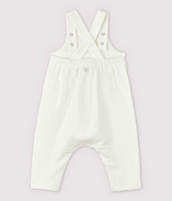Baby-Latzhose aus Bio-Baumwoll-Doppeljersey in Weiß weiss MARSHMALLOW