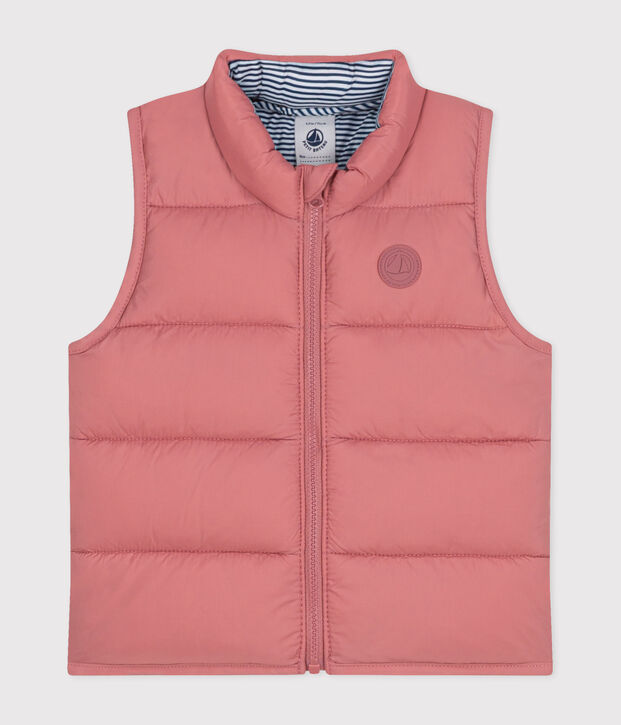 &Auml;rmellose Baby-Steppweste rosa