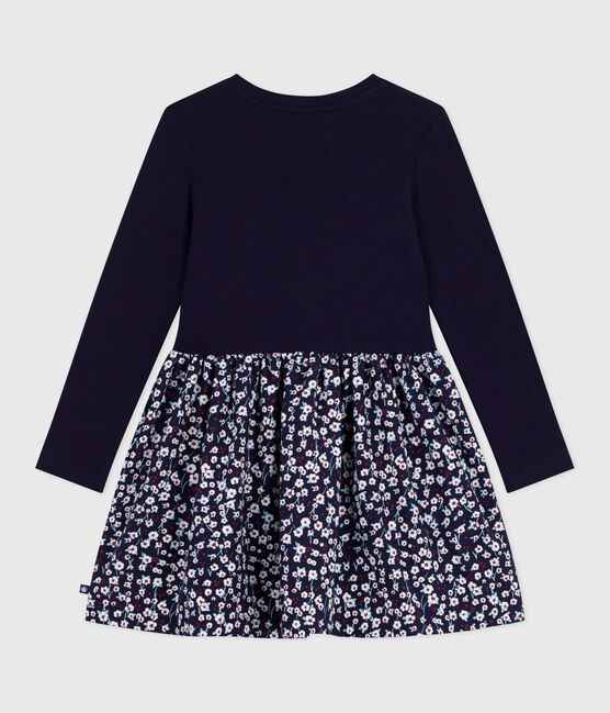 Langärmeliges Kinderkleid aus Baumwolle blau SOIR/ MULTICO