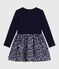 Langärmeliges Kinderkleid aus Baumwolle blau SOIR/ MULTICO