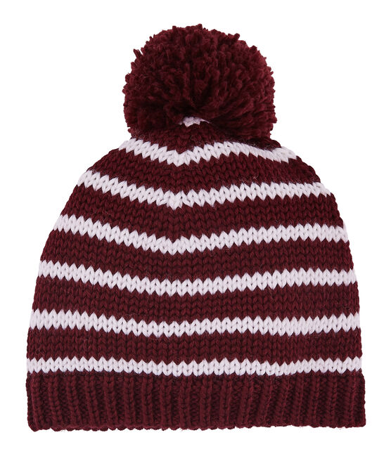 Mädchen•Mütze mit Wollanteil rot OGRE/weiss MARSHMALLOW