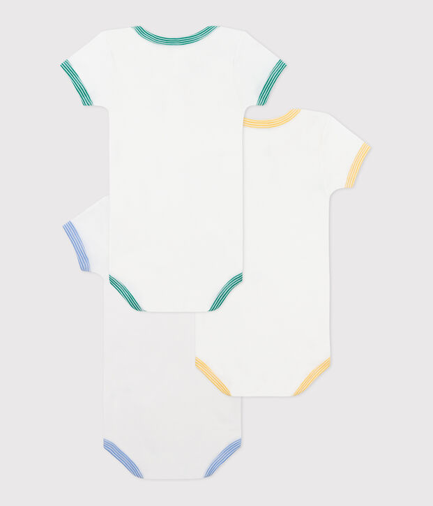 3er-Set kurz&auml;rmelige Baby-Bodys aus Baumwolle mit Tiermotiv vielfarbig