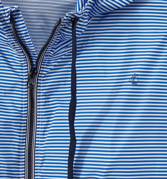 Unisex-Windbreaker im Milleraies-Ringelmuster blau PERSE/weiss MARSHMALLOW