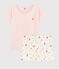 Kurzpyjama aus Bio-Baumwolle mit Obstmotiv für Mädchen/Damen rosa FLEUR/weiss MULTICO