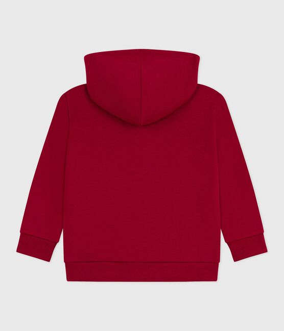 Kinder-Sweatshirt mit Reißverschluss aus einfarbiger Baumwolle AMARANTE