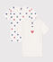 2er-Set kurzärmelige Kinder-T-Shirts aus Baumwolle mit Herzmotiv variante 1