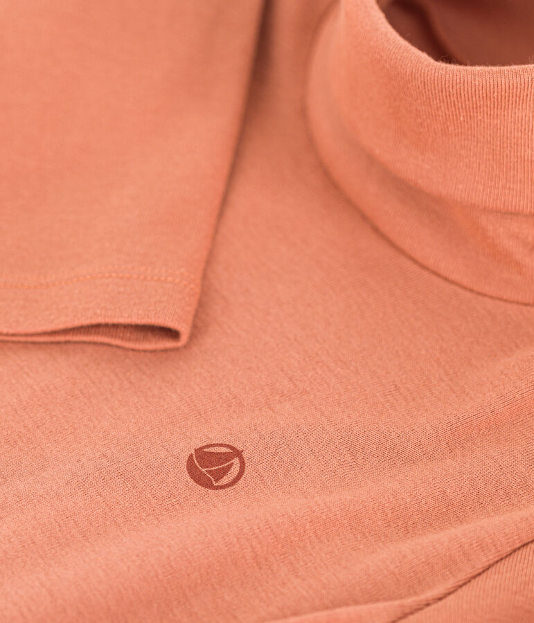 Kinder-Rollkragenshirt aus Baumwolle rosa