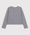 Damen-Cardigan aus dicker Baumwolle mit Druckknöpfen blau SMOKING/weiss MARSHMALLOW