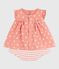 2-teiliges Newborn-Set aus Baumwolle mit Sonnenmuster orange ABRICOT/ MARSHMALLOW