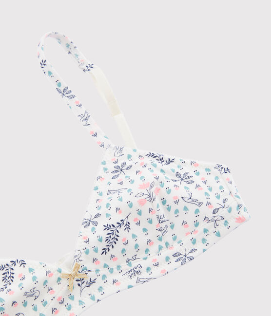 BH mit Pads für Mädchen weiss MARSHMALLOW/weiss MULTICO