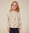 Langärmelige Kinder-Bluse aus Doppeljersey für Mädchen weiss AVALANCHE/ MULTICO