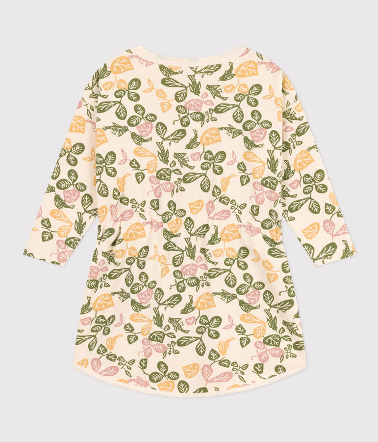 Lang&auml;rmeliges, bedrucktes M&auml;dchenkleid aus Molton AVALANCHE+PANTY/ MULTICO