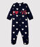 Baby-Strampler aus Molton blau SMOKING/weiss ECUME
