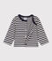 Baby-Cardigan aus gestreiftem Doppeljersey blau SMOKING/ AVALANCHE