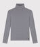 Damen-Rollkragenshirt "L'Iconique" aus Baumwolle blau SMOKING/weiss MARSHMALLOW