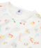 Rippstrick-Pyjama für Mädchen weiss MARSHMALLOW/weiss MULTICO