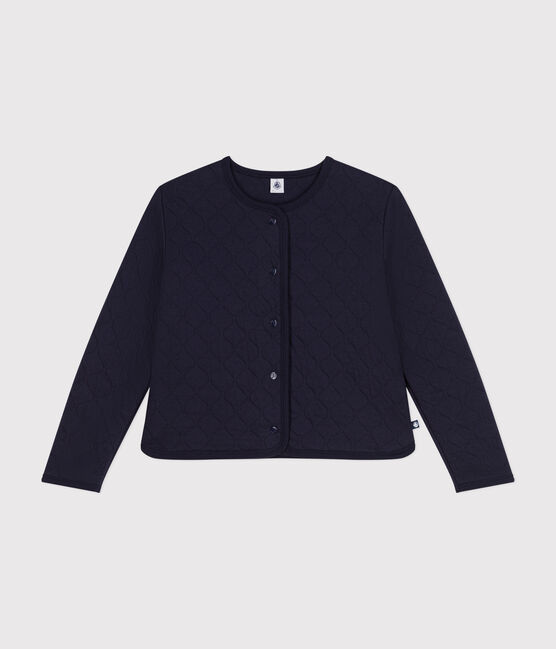 Damen-Cardigan aus Doppeljersey blau SMOKING
