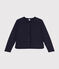 Damen-Cardigan aus Doppeljersey blau SMOKING