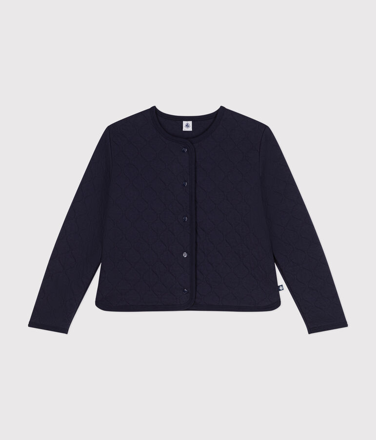 Damen-Cardigan aus Doppeljersey blau